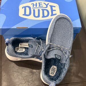 Hey Dude Kids Denim Blue Sneakers